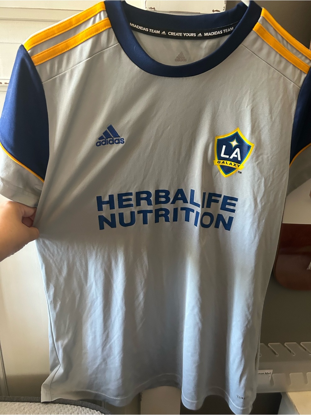 LA Galaxy Adidas Soccer Jersey size large women